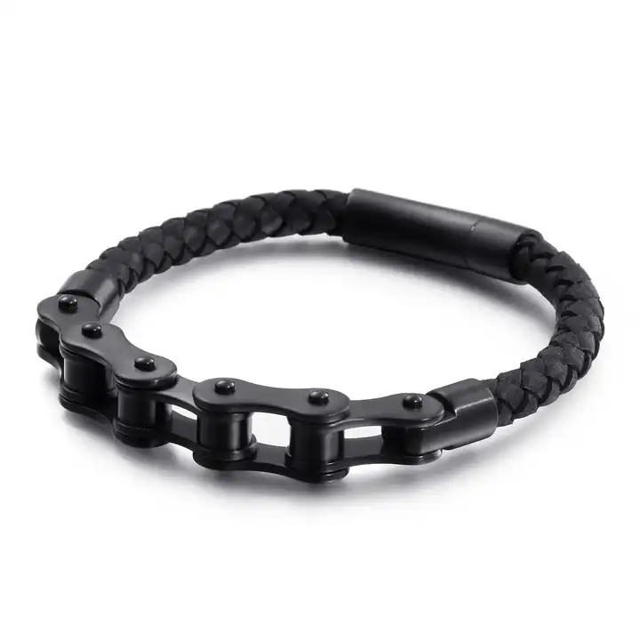 Moderní náramek s řetězem (Black)