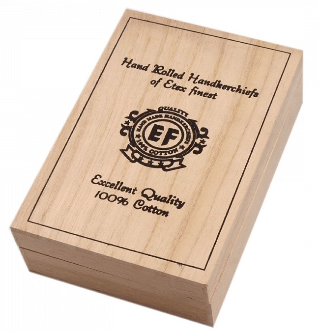 Pánský kapesník-dárková kazeta imitace doutníku