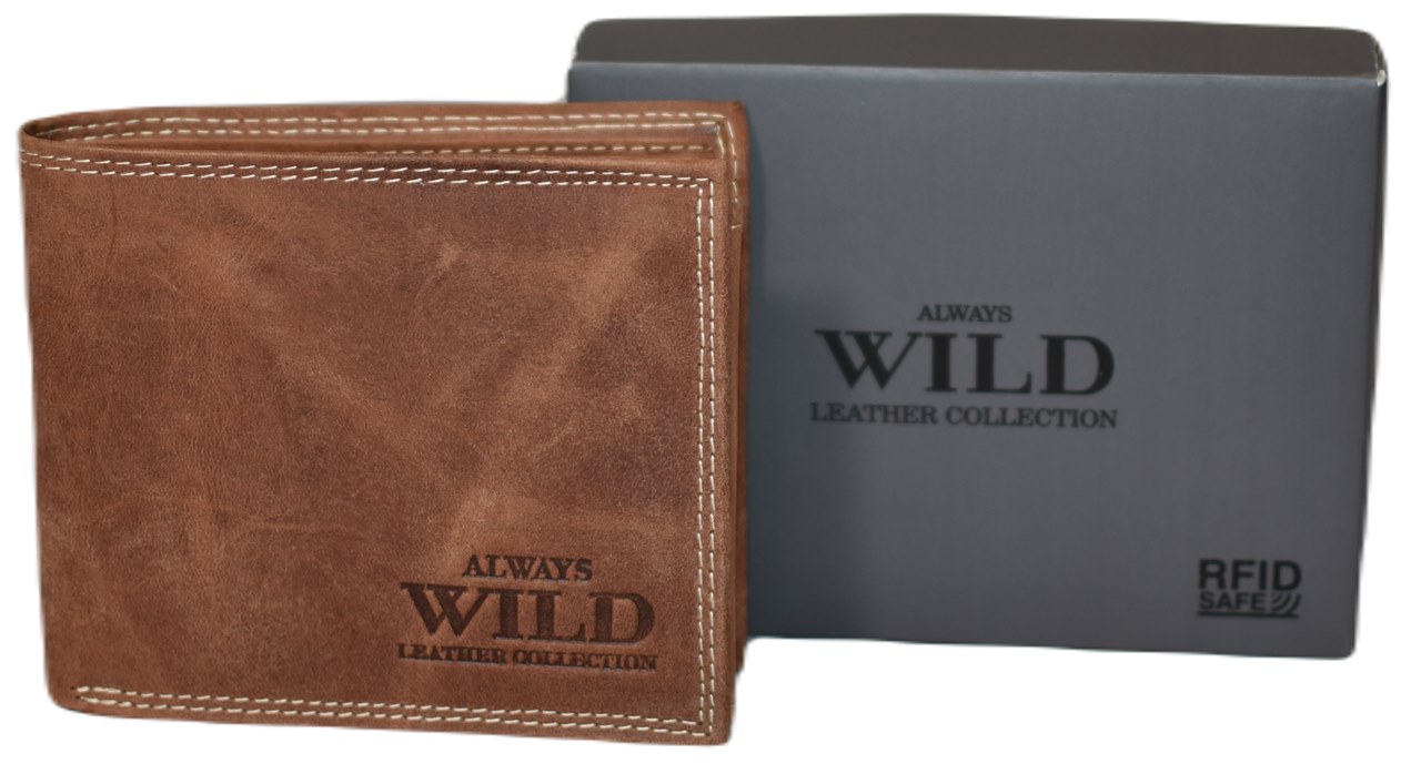 Pánská kožená peněženka ALWAYS WILD světle hnědá