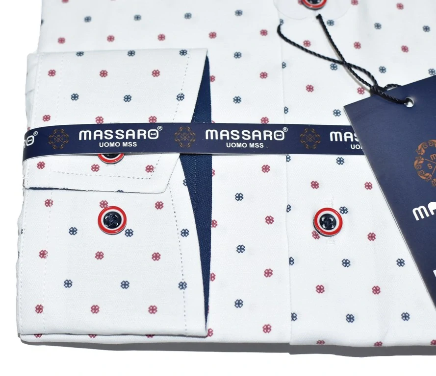 Pánská košile Massaro Slim Fit - Floral Charm