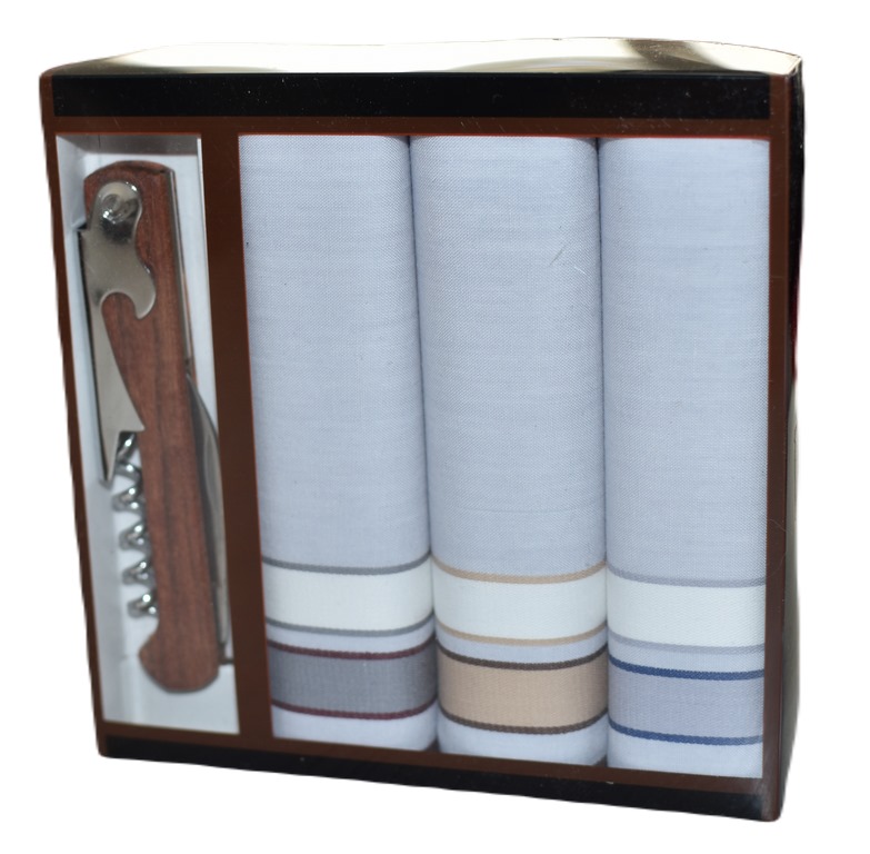 Dárková sada kapesníků a nože pro muže