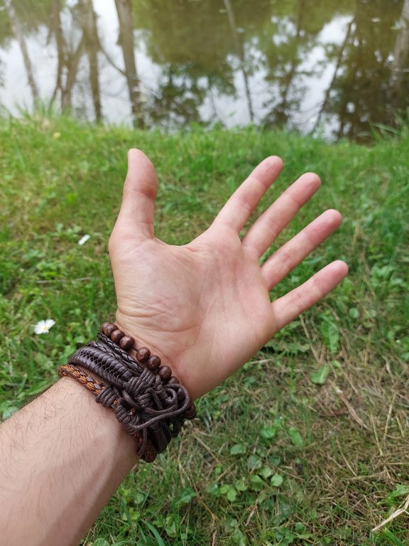 Sada čtyř pánských náramků Retro brown