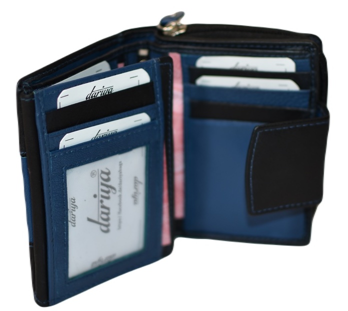 Pánská modro-černá peněženka na zip