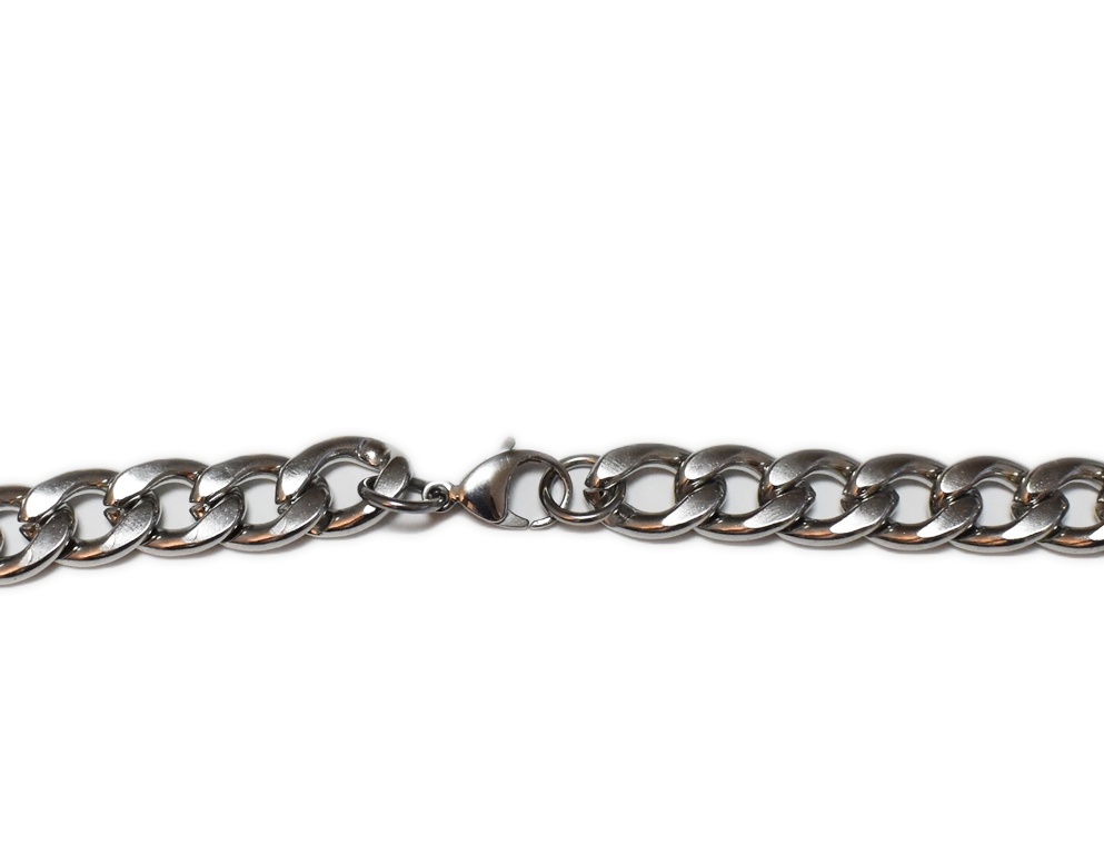 12mm ocelový řetízek stříbrné barvy