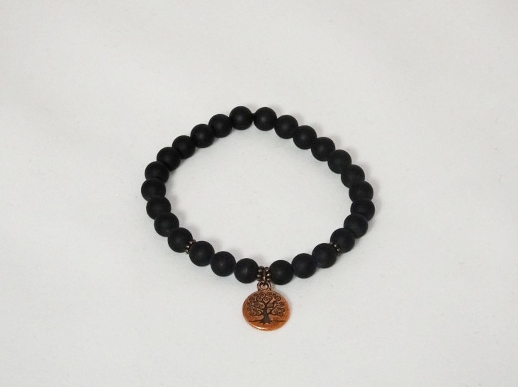 Pánský náramek (onyx, přívěšek TierraCast) 