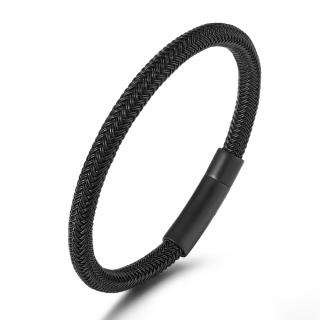 Náramek Black Steel Weave
