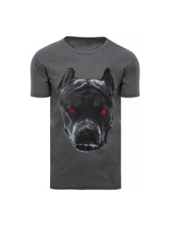 Tričko s potiskem Pitbull - grafitové